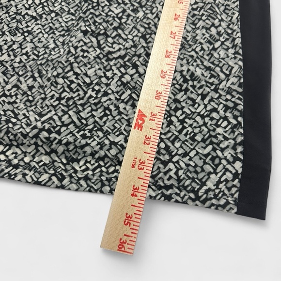 LRL Ralph Lauren Sheath Dress Size 2P Charcoal White Ruched Lined Jersey Stretch - Picture 8 of 16